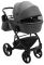 Коляска 2 в 1 Bair Marcel кожа 100% BM-21 графит