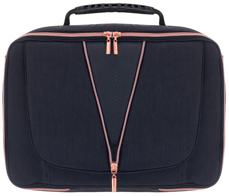Коляска 2 в 1 Adamex Sierra Polar (Pink Gold) SR408 черный - черный кожа (перфорация)