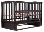Кровать Babyroom Елит резьба, маятник, откидной бок DER-6  бук венге