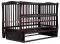 Кровать Babyroom Елит резьба, маятник, откидной бок DER-6  бук венге