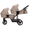 Коляска для двойни Bebetto B 42 PRO 22 бежевая + рама kashmir