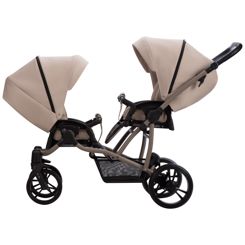 Коляска для двойни Bebetto B 42 PRO 22 бежевая + рама kashmir