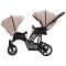 Коляска для двойни Bebetto B 42 PRO 22 бежевый + черная рама
