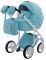 Коляска 2 в 1 Adamex Luciano шкіра 100% Q112 світло-блакитний