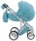 Коляска 2 в 1 Adamex Luciano шкіра 100% Q112 світло-блакитний