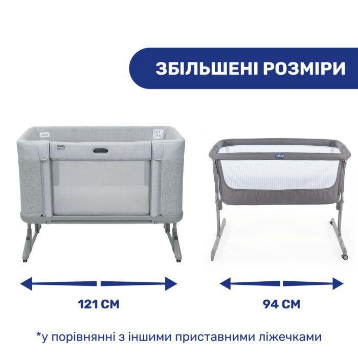 Приставная кроватка Chicco Next2Me Forever Ash Grey