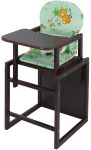 Стульчик- трансформер Babyroom Карапуз-120 тонированный МДФ столешница  зеленый (мишки и пчелки)
