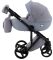 Коляска 2 в 1 Adamex Lucianо CR227 сірий льон - сіра шкіра (видавлена крапка)