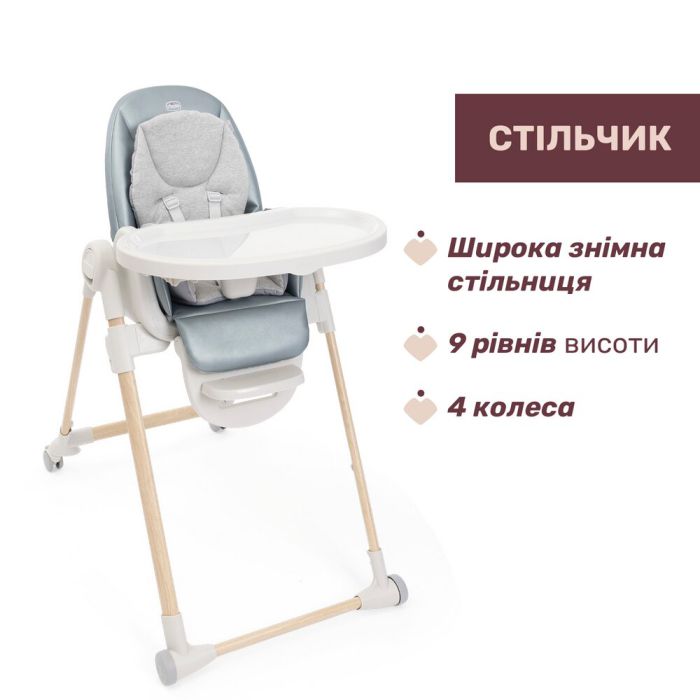 Стульчик для кормления Chicco Polly Armonia Greenery