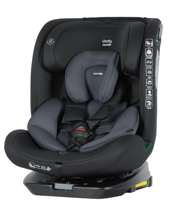 Автокрісло CARRELLO Unity CRL-17010 Accord Grey i-Size 40-150см ISOFIX, поворот