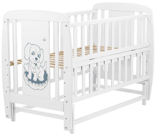 Ліжко Babyroom Собачка маятник, відкидний бік DSMO-02 бук білий Ліжко Babyroom Собачка маятник, відкидний бік DSMO-02 бук білий