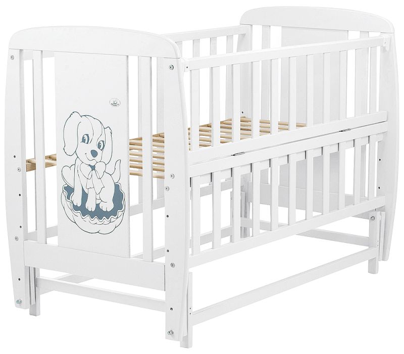 Ліжко Babyroom Собачка маятник, відкидний бік DSMO-02 бук білий
