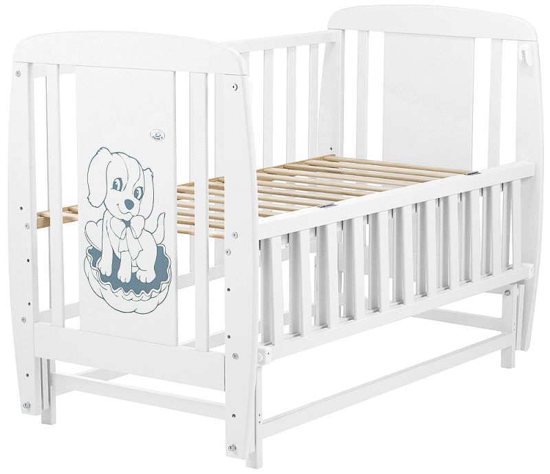 Ліжко Babyroom Собачка маятник, відкидний бік DSMO-02 бук білий