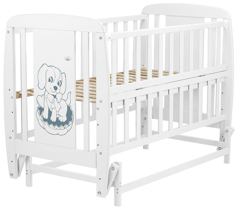 Ліжко Babyroom Собачка маятник, відкидний бік DSMO-02 бук білий