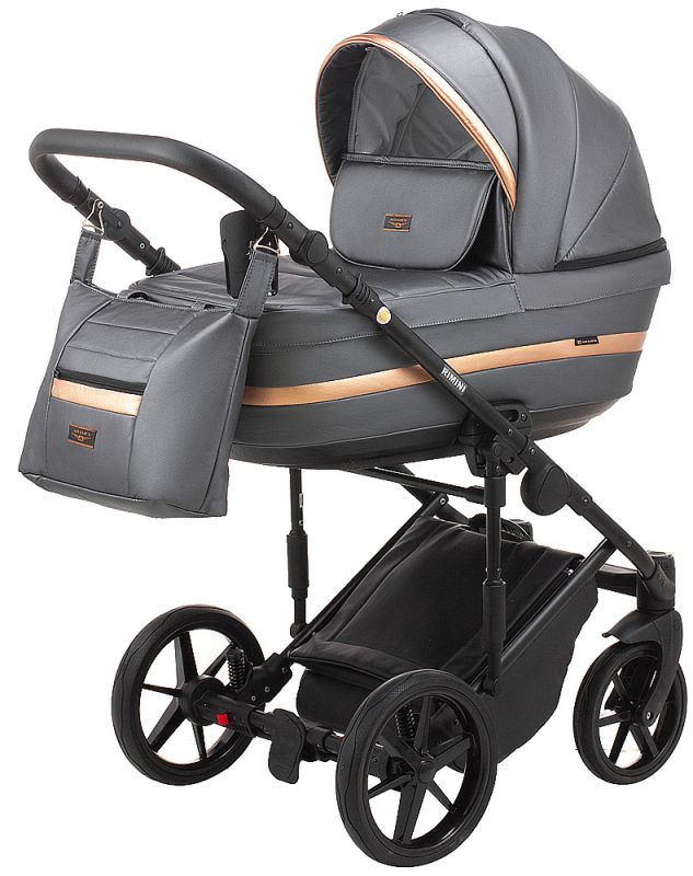Коляска 2 в 1 Adamex Rimini ECO кожа 100% RI-254