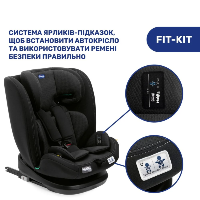 Автокресло Chicco Mokita i-Size, группа 1/2/3 Classic Black