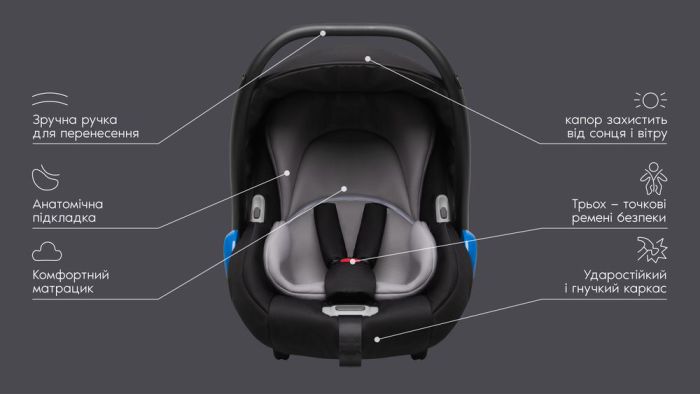 Автокрісло Bair Kite шоколад