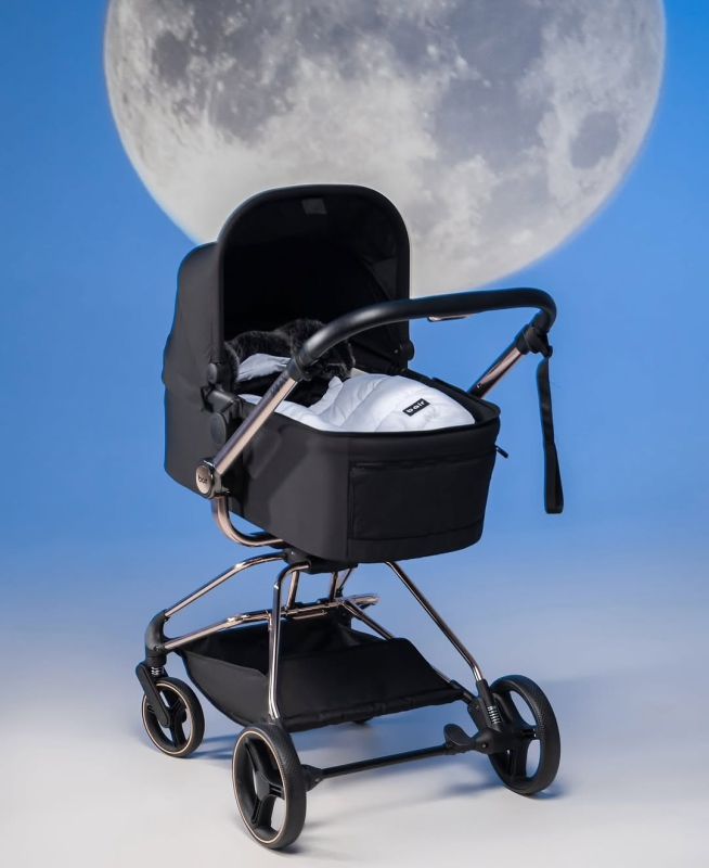 Коляска 2 в 1 Bair Moon Gold Edition MG-01 черный