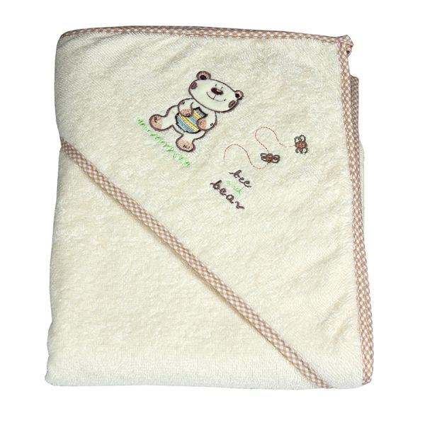 Полотенце на кнопках Мишка EKO OK-04 бежевое