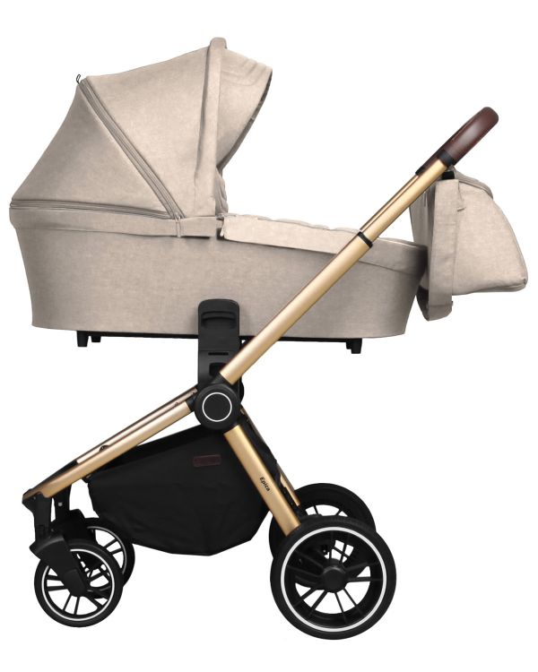 Коляска 2 в 1 CARRELLO Epica CRL-8510 Almond Beige + дощовик золота (бронзова) рама