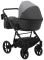 Коляска 2 в 1 Bair Kiwi кожа 100% BK-21/15 серый - графит