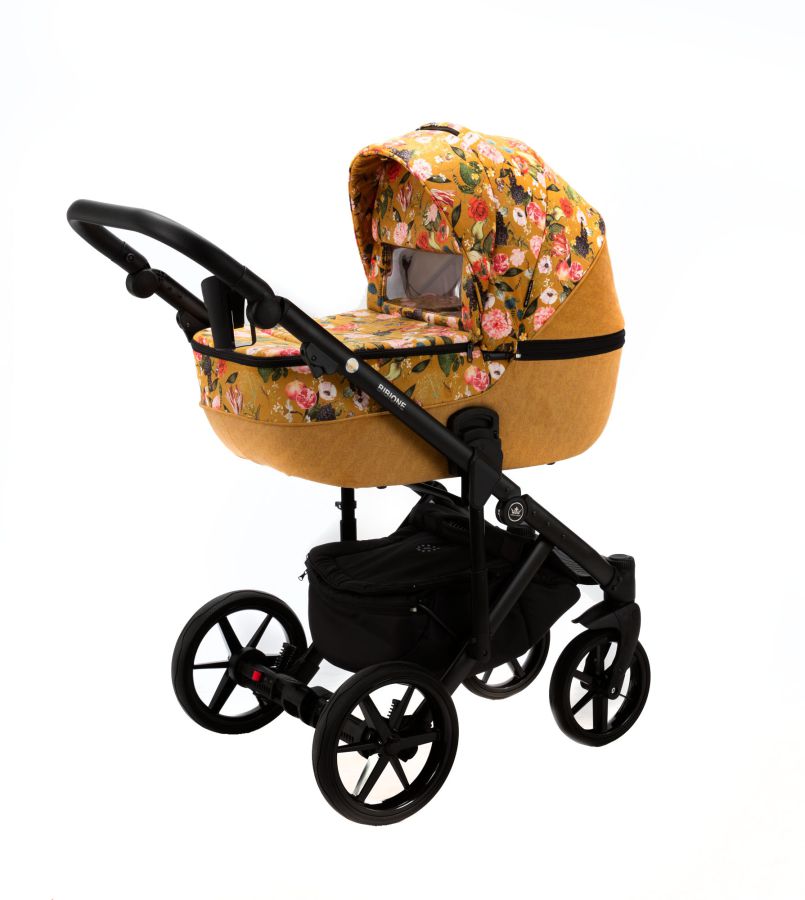 Коляска 2 в 1 Adamex Bibione Flowers золото №3