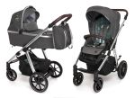 Коляска 2 в 1 Baby Design BUENO 117 GRAPHITE (с вышивкой)