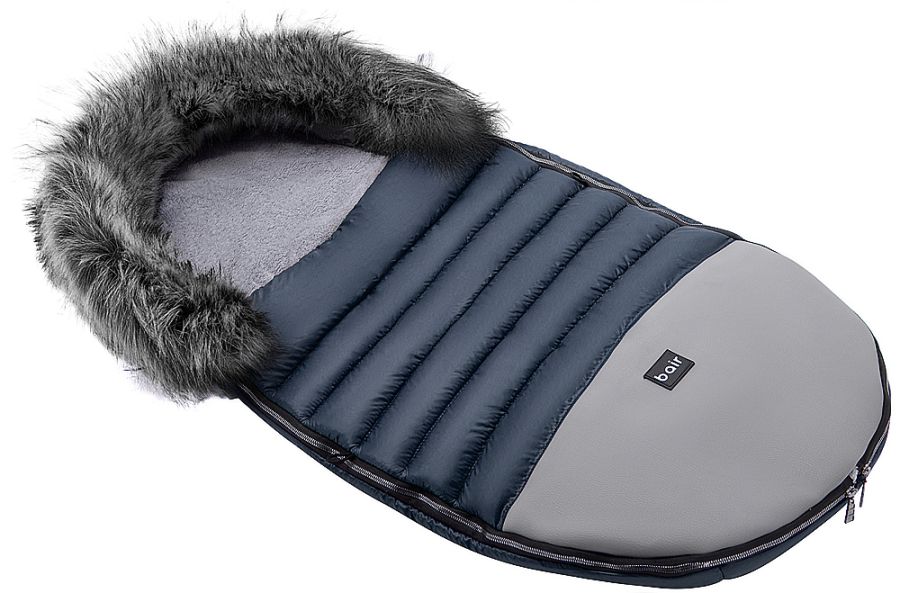 Зимний конверт Bair Polar premium  темно-синий - серая кожа