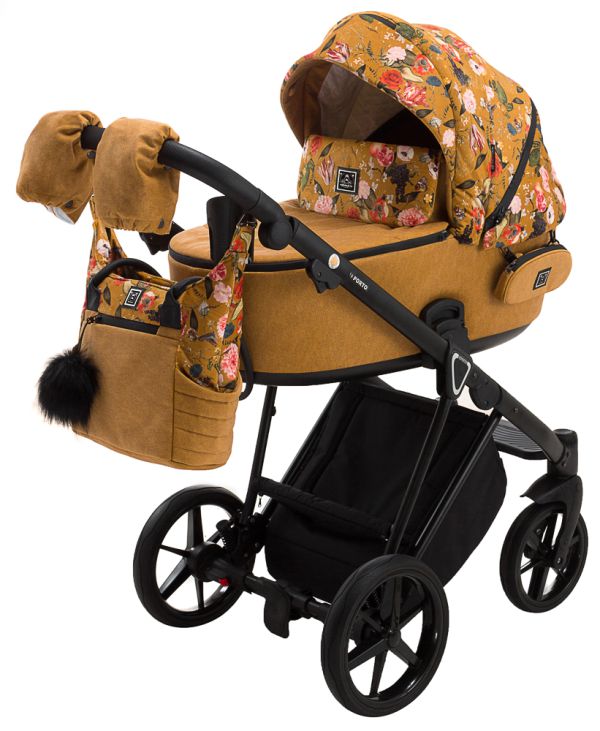 Коляска 2 в 1 Adamex Porto Flowers-3 Коляска 2 в 1 Adamex Porto Flowers-3