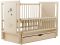 Кровать Babyroom Медвежонок M-03 маятник, ящик, откидной бок  бук слоновая кость