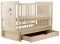 Кровать Babyroom Медвежонок M-03 маятник, ящик, откидной бок  бук слоновая кость