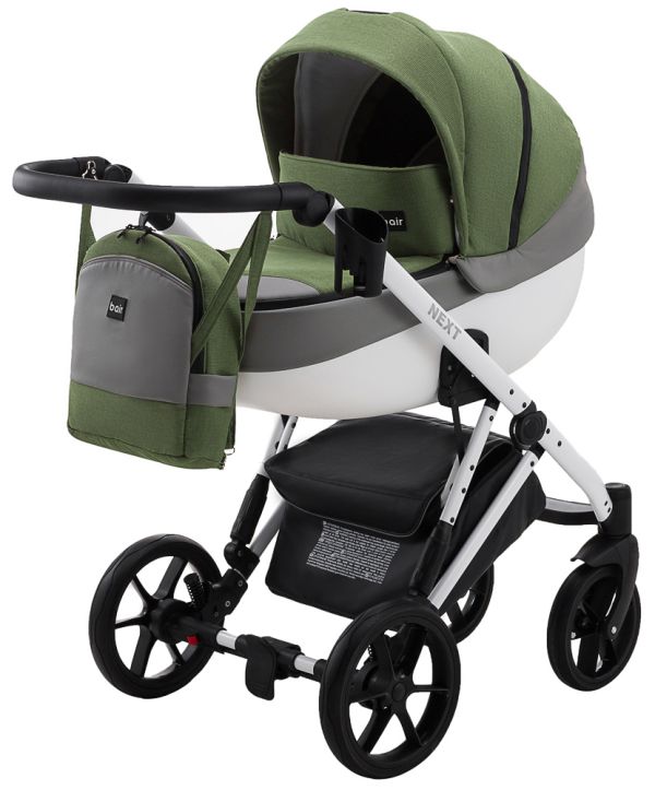 Коляска 2 в 1 Bair Next White Soft 54 зелений