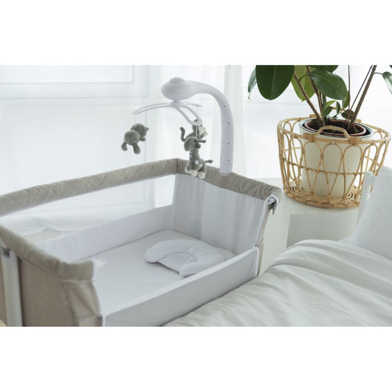 Детская кроватка-качалка CARRELLO Bloom CRL-10304 Silk Beige Wooden