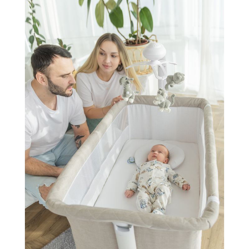 Детская кроватка-качалка CARRELLO Bloom CRL-10304 Silk Beige Wooden