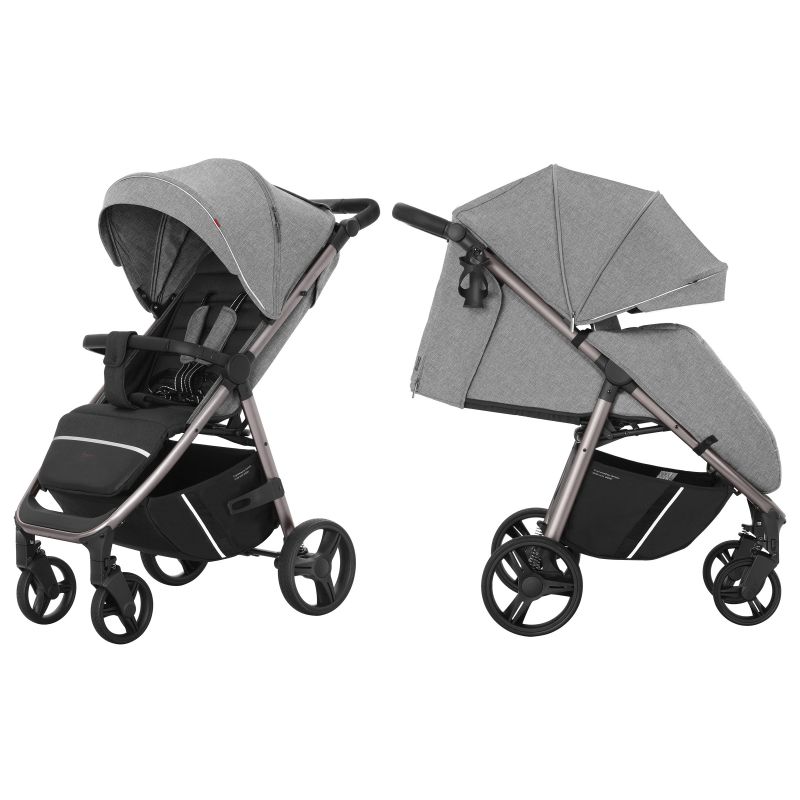 Коляска прогулочная Carrello Bravo CRL-8512/1 Metal Grey + дождевик L