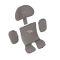 Автокресло CARRELLO Meteorit Fusion CRL-15101 Seashell Grey i-Size 40-150см ISOFIX, поворот, опорная стойка