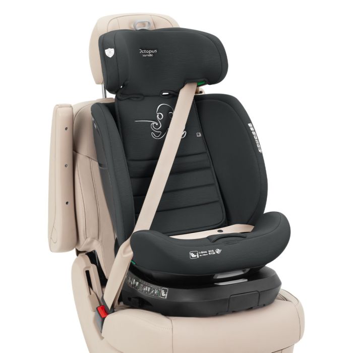 Автокрісло CARRELLO Octopus CRL-16002 Midnight Black i-Size 40-150см ISOFIX, поворот, опорна стійка