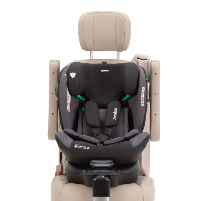 Автокрісло CARRELLO Avalon CRL-8805 Absolute Black i-Size 40-150см ISOFIX, поворот, опорна стійка