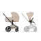 Коляска 2 в 1 Cybex Priam 5.0 Comfort Collection Cozy Beige шасси Matt Black