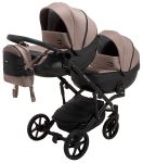 Коляска 2 в 1 для двойни Bair Next DUO Soft 03 темный капучино