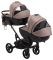 Коляска 2 в 1 для двойни Bair Next DUO Soft 03 темный капучино