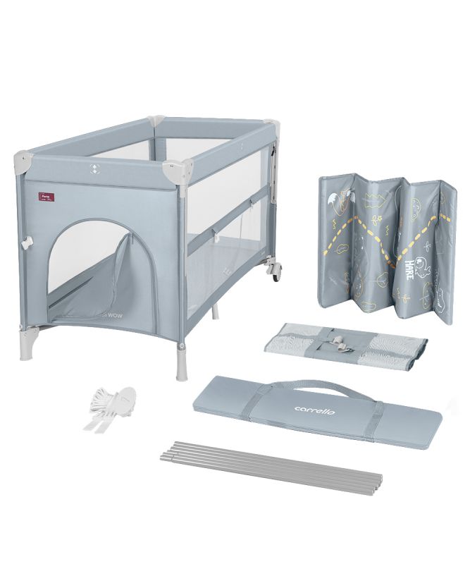 Приставная кроватка-манеж CARRELLO Porta CRL-18103 Ash Grey