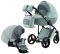 Коляска 2 в 1 Adamex Lucianо CR234 нефрит - нефрит кожа (выдавленная точка)