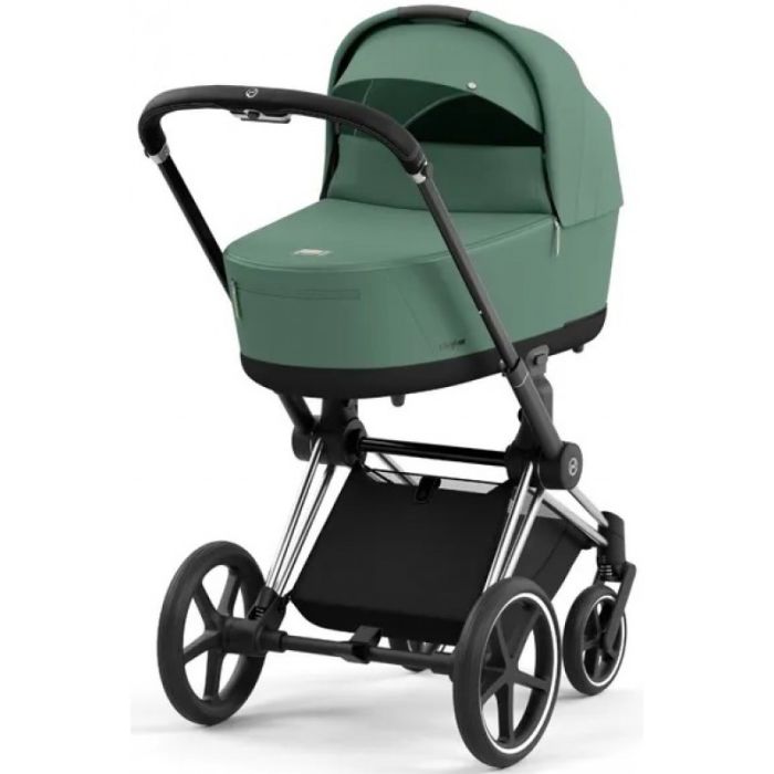 Коляска 2 в 1 Cybex Priam 4.0 Leaf Green шасси Chrome Black