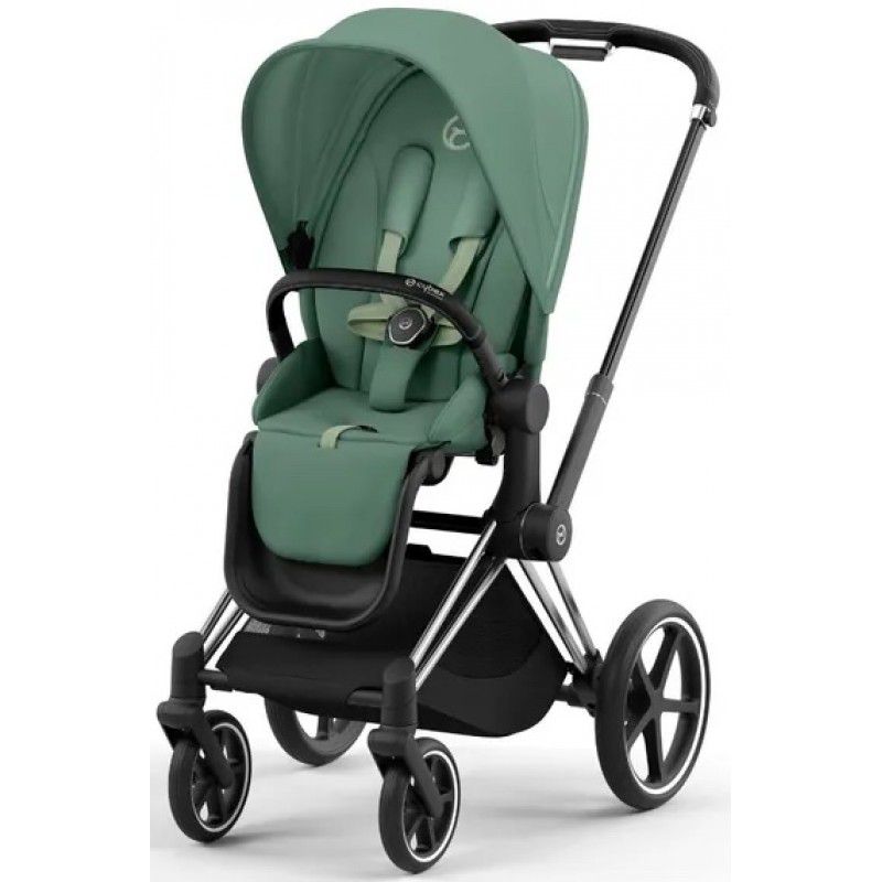 Коляска 2 в 1 Cybex Priam 4.0 Leaf Green шасі Chrome Black