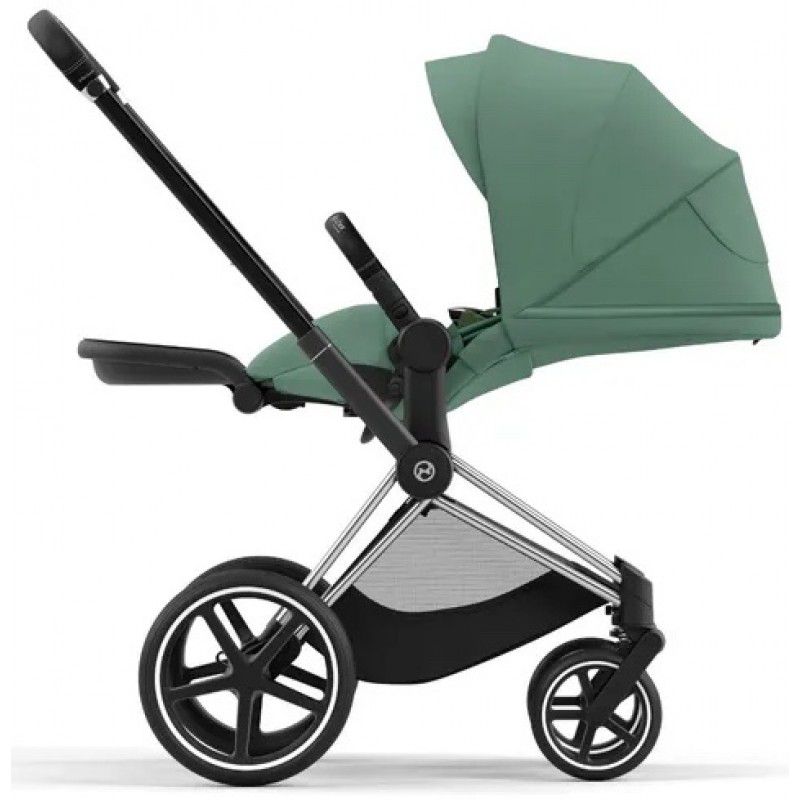 Коляска 2 в 1 Cybex Priam 4.0 Leaf Green шасі Chrome Black
