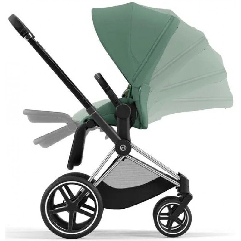 Коляска 2 в 1 Cybex Priam 4.0 Leaf Green шасі Chrome Black