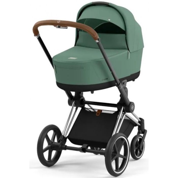 Коляска 2 в 1 Cybex Priam 4.0 Leaf Green шасси Chrome Brown
