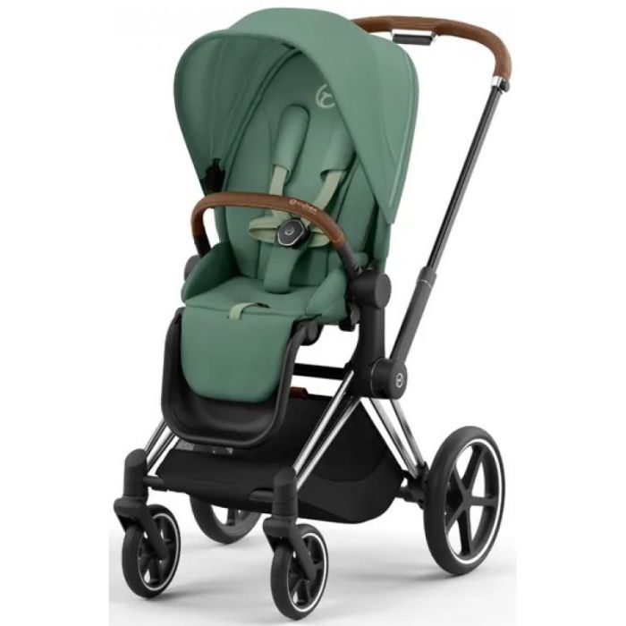Коляска 2 в 1 Cybex Priam 4.0 Leaf Green шасси Chrome Brown