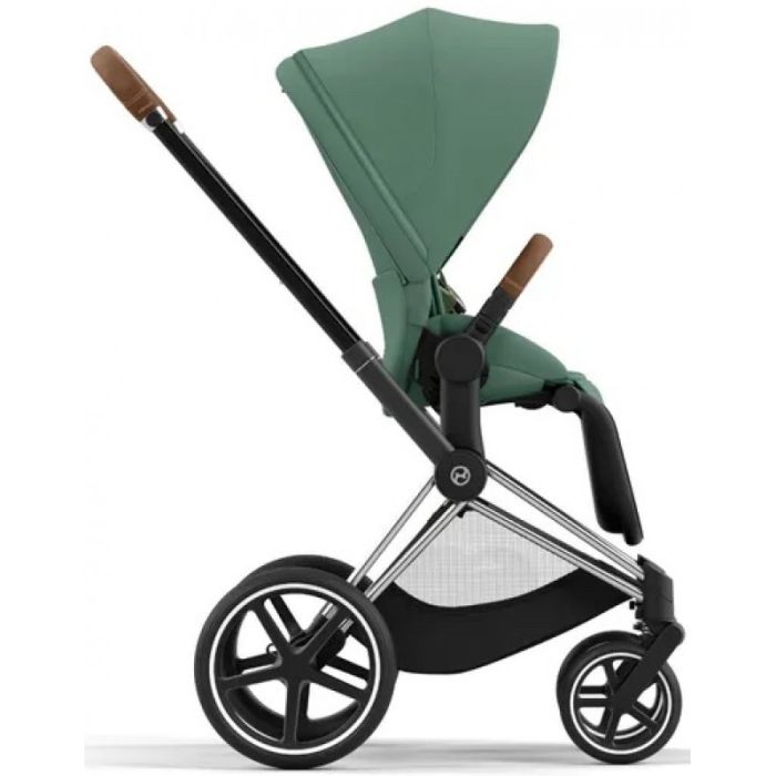 Коляска 2 в 1 Cybex Priam 4.0 Leaf Green шасси Chrome Brown